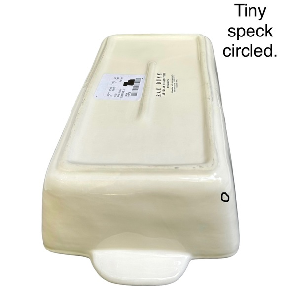 Rae Dunn BAKE Baking Dish Pan White Black Large Letters Dimples NWT 2017 OG - Picture 13 of 17